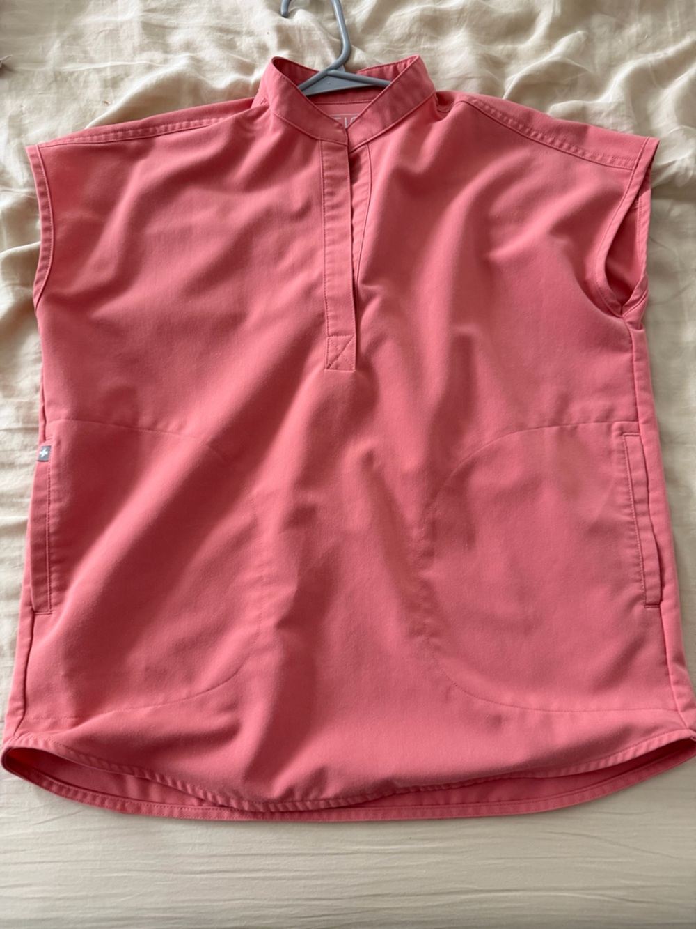 FIGS Coral Pink Medical Scrub Top